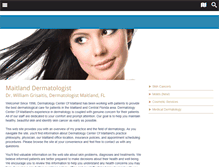 Tablet Screenshot of dermatologycenterofmaitland.com